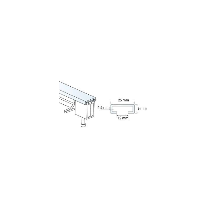 9013406 rail 25mm