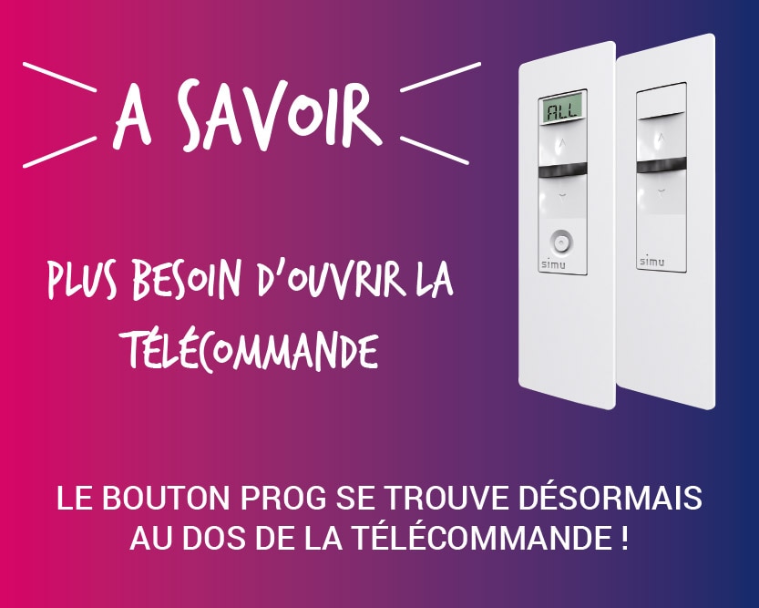 Le bouton PROG change de place sur nos télécommandes !