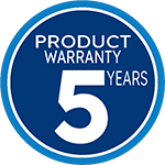 5 years warranty